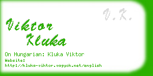 viktor kluka business card